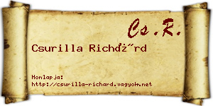 Csurilla Richárd névjegykártya