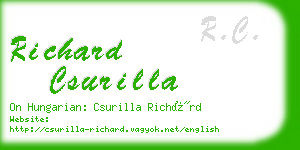 richard csurilla business card